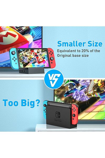 COOYA Dock Station for Switch,4k/1080p HDMI Adapter and USB 3.0 Port, USB C Charging Dock