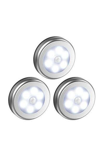 HALAMODO 3-Piece Ultra-Bright LED Motion Sensor Wireless Wall Night Lamps