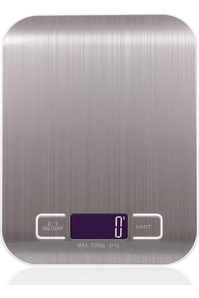 COOYA Kitchen Digital Scale, Stainless Steel, for Cooking Baking(Silver, Range 10Kg)