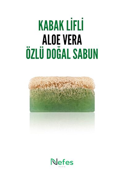 nefes Natural Organic Soap with Pumpkin Fiber and Aloe Vera Extract 140 Gr