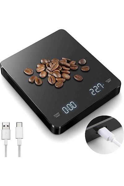 COOYA Digital Food Scale, 0.1g High Precision, with Invisible Screen, for Baking, Cooking, Coffee Brewing