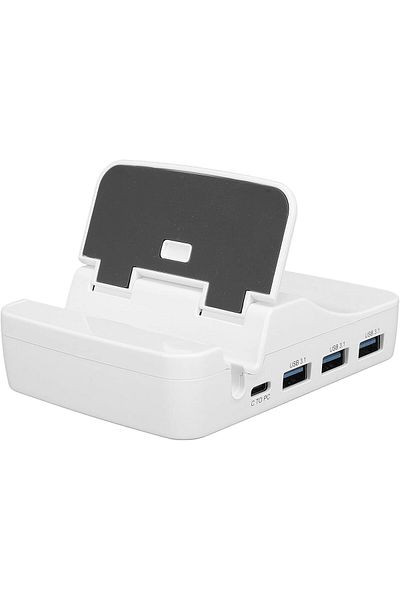 COOYA 4K Type C Docking Station, 3 USB 3.1 Ports, PD Fast Charging, and Memory Card Slots