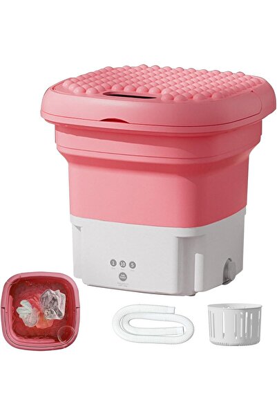 Arabest غسالة ملابس صغيرة سعة 2.8 لتر، 36 واط، قابلة للطي، مزودة بسلة تصريف و...