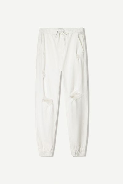 Bershka Ripped jogger jeans
