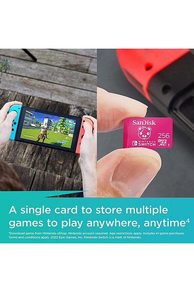 SanDisk 256GB Nintendo MicroSD Card Fortnite - Nintendo Switch