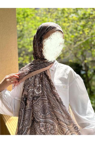 shalby Women's Cotton Ethnic Patterned Soft Shawl Light Powder
