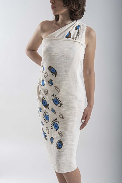 REİNA TEKS 90x180 Tesatura de muselina cu model de ochi mixt Peshtemal 1 bucata