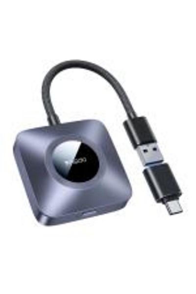 Yesido KM23 Wireless CarPlay with USB to Type-C Adapter(Grey)