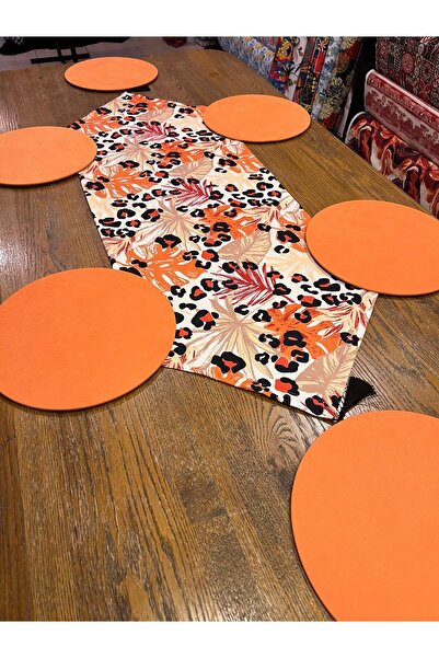 TUĞÇE DEMİR HOME DESIGN BOHEM LEOPAR DESEN RUNNER SUPLA (AMERİKAN SERVİS)T AKIM