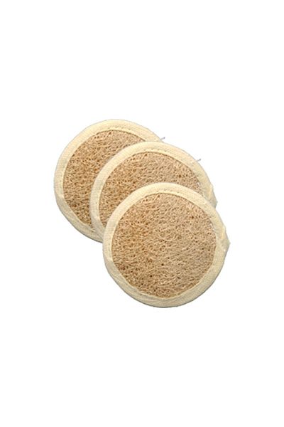 Zencefil Organik 3 Pieces Pumpkin Fiber Pumpkin Pouch Exfoliating Facial Pouch Small Round Model Bath Pouch Pumpkin Pouch