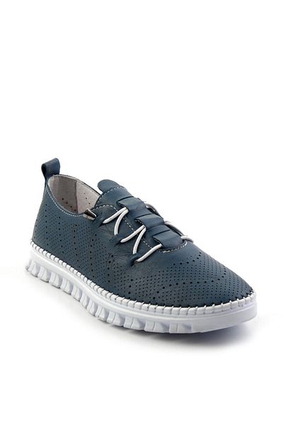 Bambi Pantofi casual de damă din piele naturală albastru denim K 01143012503