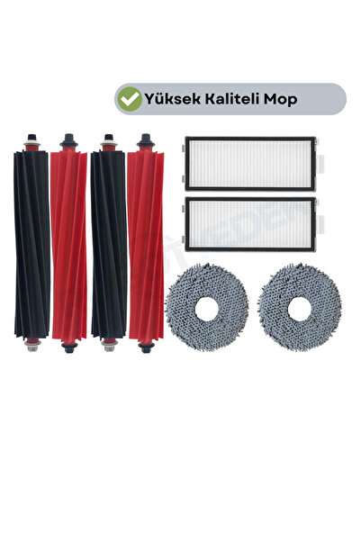 robotyedek Set de mop cu filtru Hepa compatibil Roborock Q Revo Master-6 piese