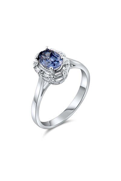 1.15 Karat Pırlanta Safir Yüzük, Gerçek Pırlanta, Sertifikalı Mücevher
