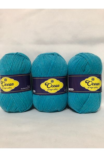 Selen Ocean Hand Knitting Rope 3 Pieces 100 Gr 300 Grams in Total