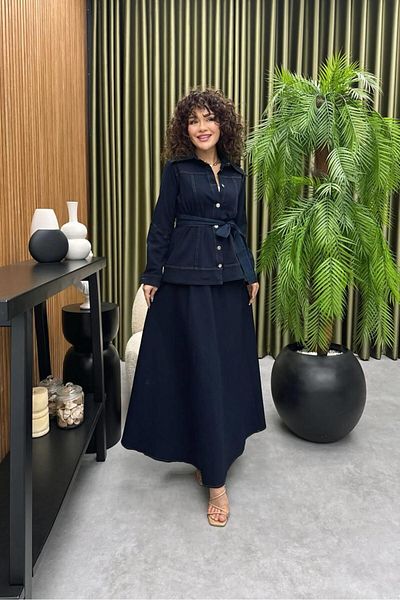 Cardella Premium Quality Summer Denim Jeans Skirt Jacket Suit Double Design Summer Jean Suit