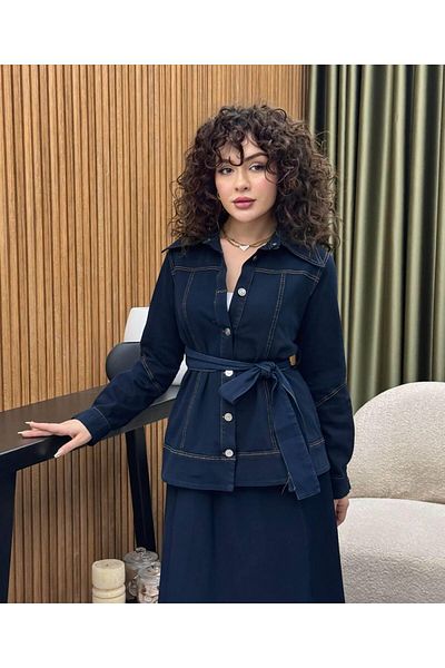 Cardella Premium Quality Summer Denim Jeans Skirt Jacket Suit Double Design Summer Jean Suit