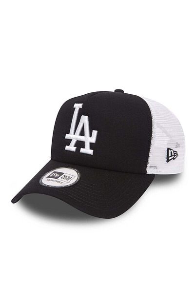 NEW ERA Black Clean Trucker Los Angeles Dodgers Cap