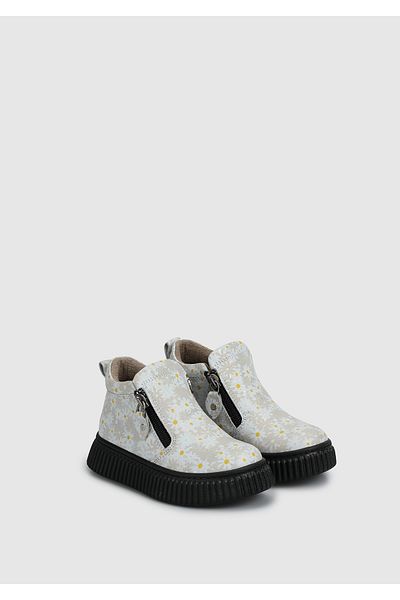 Kiddo White Leather Girl's Boots