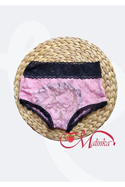 Malinka 1 Штук Рожеві трусики з відкритою задньою частиною, прозорі, з мереживом, зручні, нижня білизна