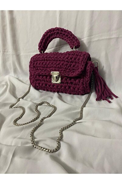 Yıldızköşesi Kadın çantası kol çanta örgü çanta