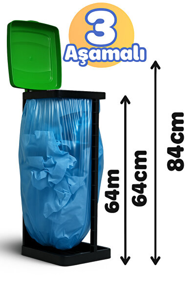 ealoni Yükseklik Ayarlı Katlanabilir Geri Dönüşüm Kovası – Portatif Kamp ve D...