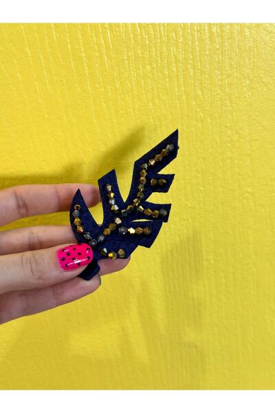 Gönülden Tasarım 10X6 CM Mărgele de BRONZ TĂRATĂ FRUNZĂ ARMĂ CUSUTĂ APPLIC