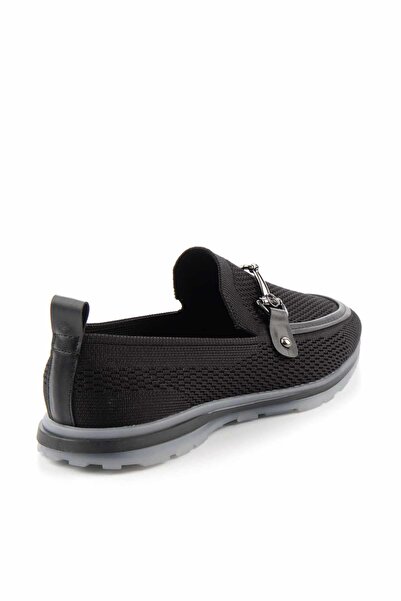 Bambi Siyah Triko Kadın Loafer Ayakkabı K01225090482