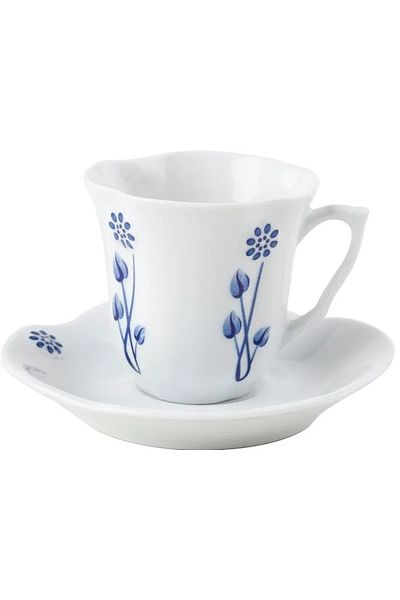 Porland Özlem Blue 6-Person Coffee Set 85Cc Thin Porcelain