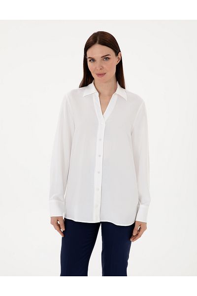 Pierre Cardin White Comfort Fit Long Sleeve Shirt 50311566 -Vr013