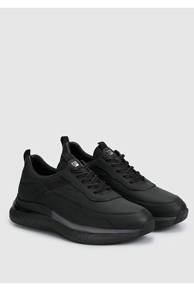 Provoq Men's Sneakers - Black Leather