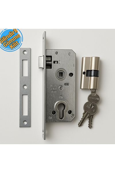 Volkan Cylinder Recessed Lock Flat Mirror 35 mm