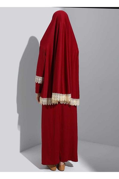 Defkay Women's Hijab Prayer Dress with Two Pieces Skirt