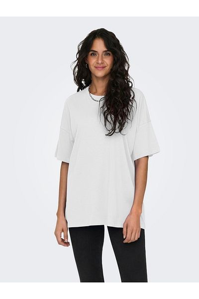 ONLY ONLMAY LIFE JRS Oversize Top Λευκή Γυναικεία Μπλούζα - S/S 15261790