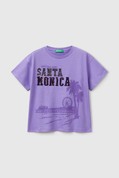 Benetton Κοριτσίστικο T-Shirt Bnt - Μωβ