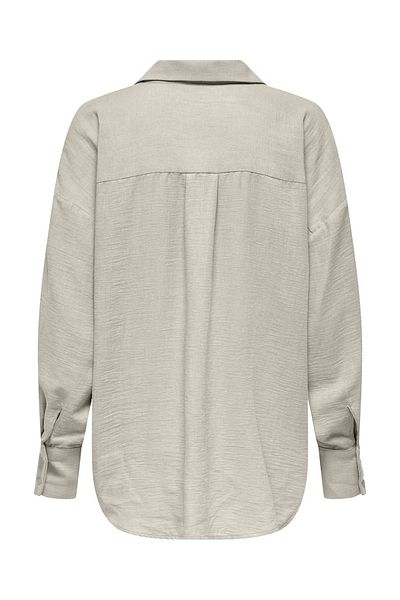 ONLY Μόνο γυναικείο μακρυμάνικο πουκάμισο Onlbolzano Oversize με κοντό μπροστινό μακρύ πίσω μέρος 15353544   Α.Μπεζ