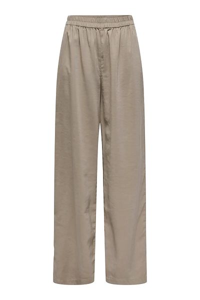 ONLY Beige Women's Pants - Oneleres, Comfortable Fit and Elastic Waist with Pockets