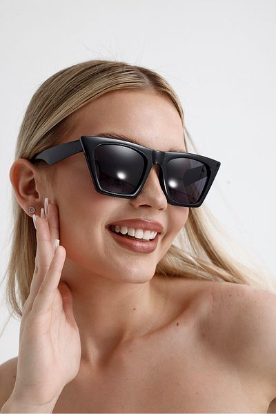 KAMPANİX New Season Slanted Patterned Stylish Women's Sunglasses