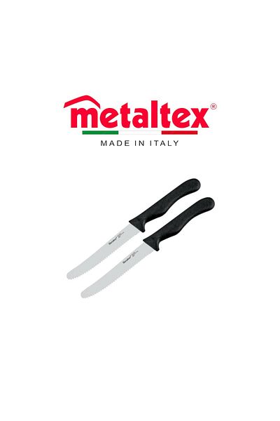 Metaltex Basic Set of 2 Table Knives 22cm – Modern and Durable Stainless Steel Knives