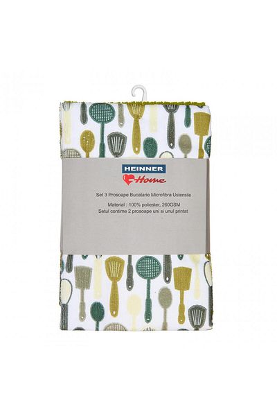 Cooking by Heinner SET OF 3 KITCHEN TOWELS UTENSILS