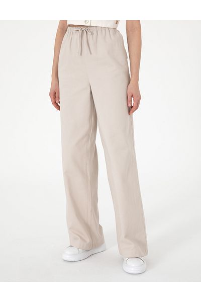 Pierre Cardin Beige High Waist Loose Fit Trousers 50313136-Vr011
