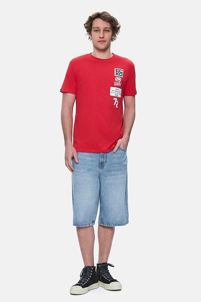ECKO UNLTD Tomlinson Red Crew Neck Printed Standard Fit Men's Tshirt