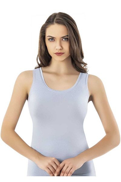 Tezzgelsin Tricou de damă din 3 piese cu bretele groase, cu detaliu de țevi