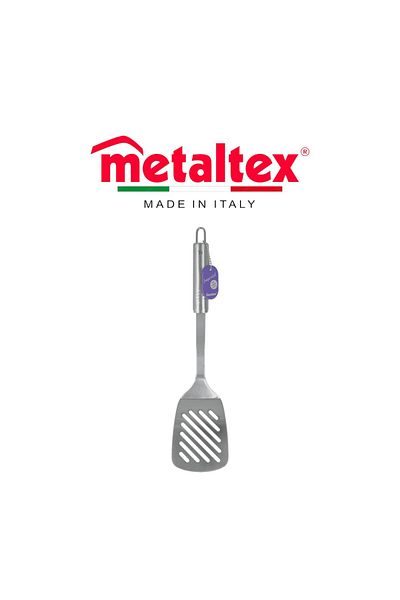 Metaltex ملعقة إمبريال المشقوقة 34 سم - ملعقة من الفولاذ المقاوم للصدأ بمقبض مريح