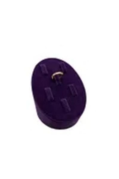MeGass Dekor Domestic Production Suede Fabric Purple Color Multiple Claws Ring Display Accessory