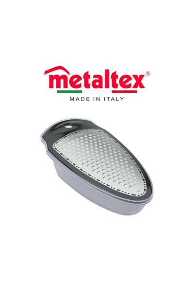 Metaltex Diamond Grater with Container – Extra Sharp Stainless Steel Blades
