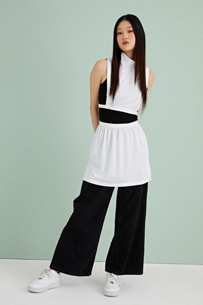 mirach Σετ 2 εσώρουχα με σχισμή φούστα - Ασπρόμαυρο