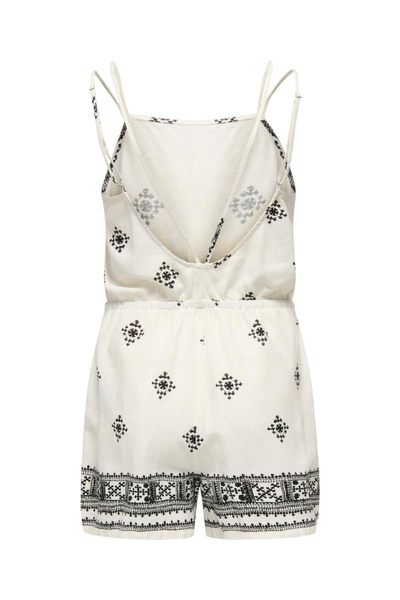 ONLY ONLCARO LINEN BL STRAP PLAYSUIT PNT Kadın Beyaz Tulum - 15318559