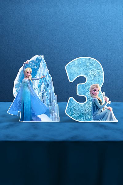 Hey Parti Elsa Themed 2-Piece Table Ornament (3-5 Years Old)