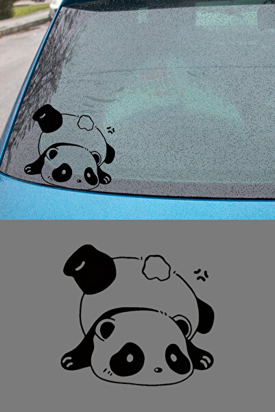 New Jargon Şaşkın Komik Panda Resmi Oto Araba Cam Sticker Çıkartma Bilgisayar...