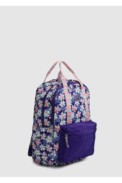 KAUKKO Purple K1763 Double Stripe Purple Backpack